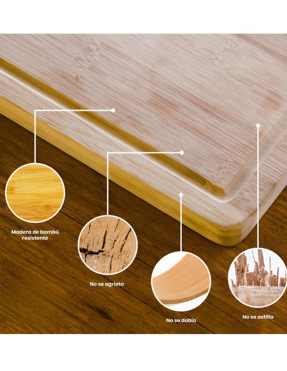 Set tabla para picar de madera 3