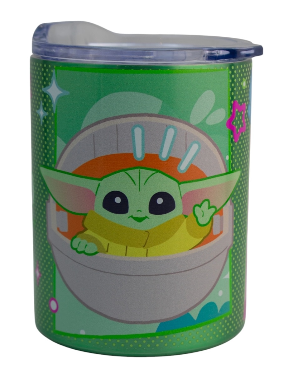 Termo de acero inoxidable Baby Yoda con tapa a presión 3