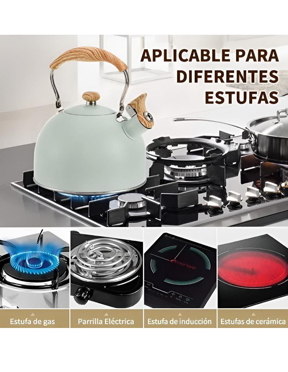 Tetera silbadora de acero inoxidable 2