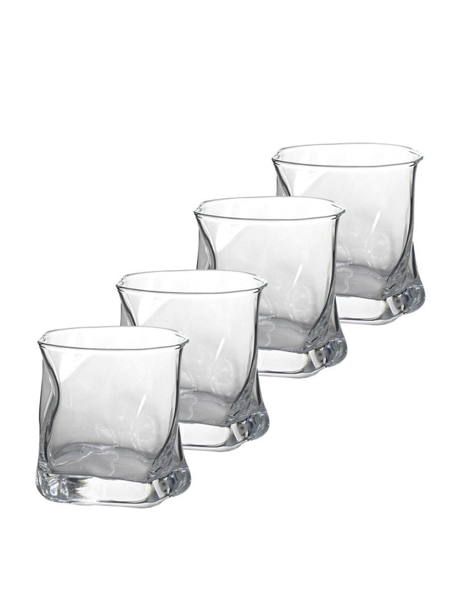 Set vasos de cristal con 4 piezas