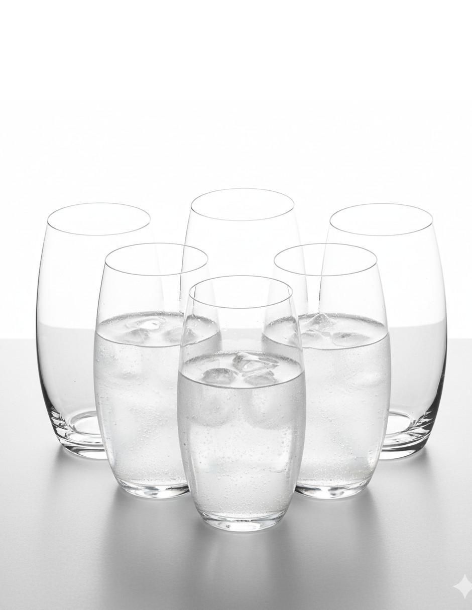 Vaso para agua Collins de cristal con 6 piezas 3