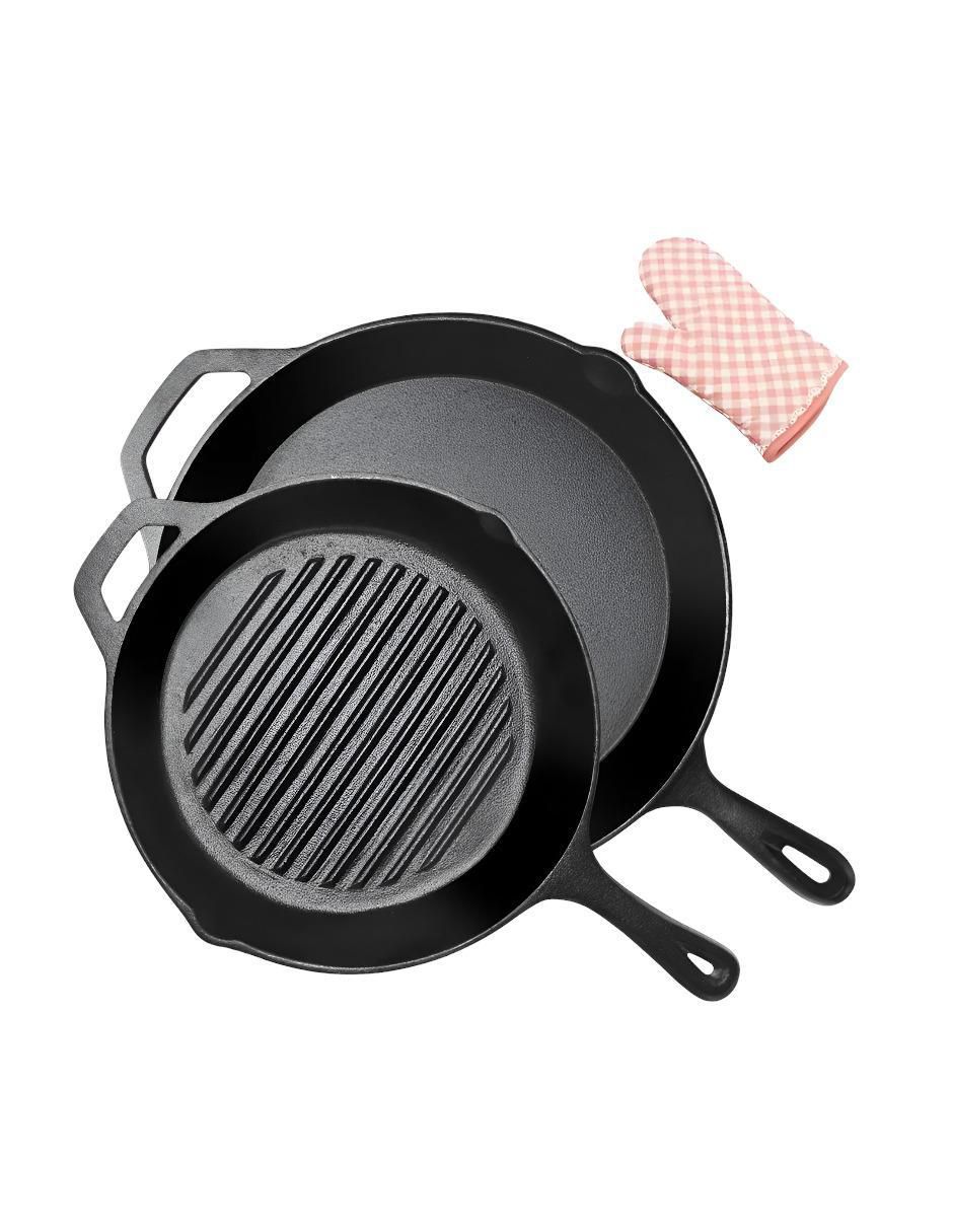 Set de sartenes de hierro fundido 3 piezas Set de sartenes de hierro fundido 3 piezas