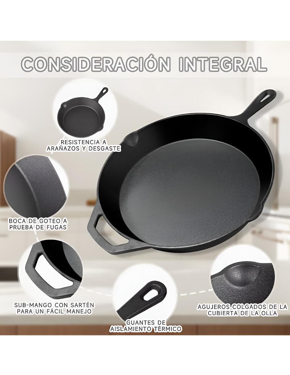 Set de sartenes de hierro fundido 3 piezas 2
