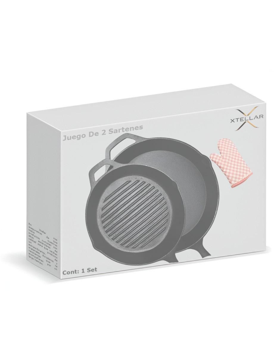 Set de sartenes de hierro fundido 3 piezas 4