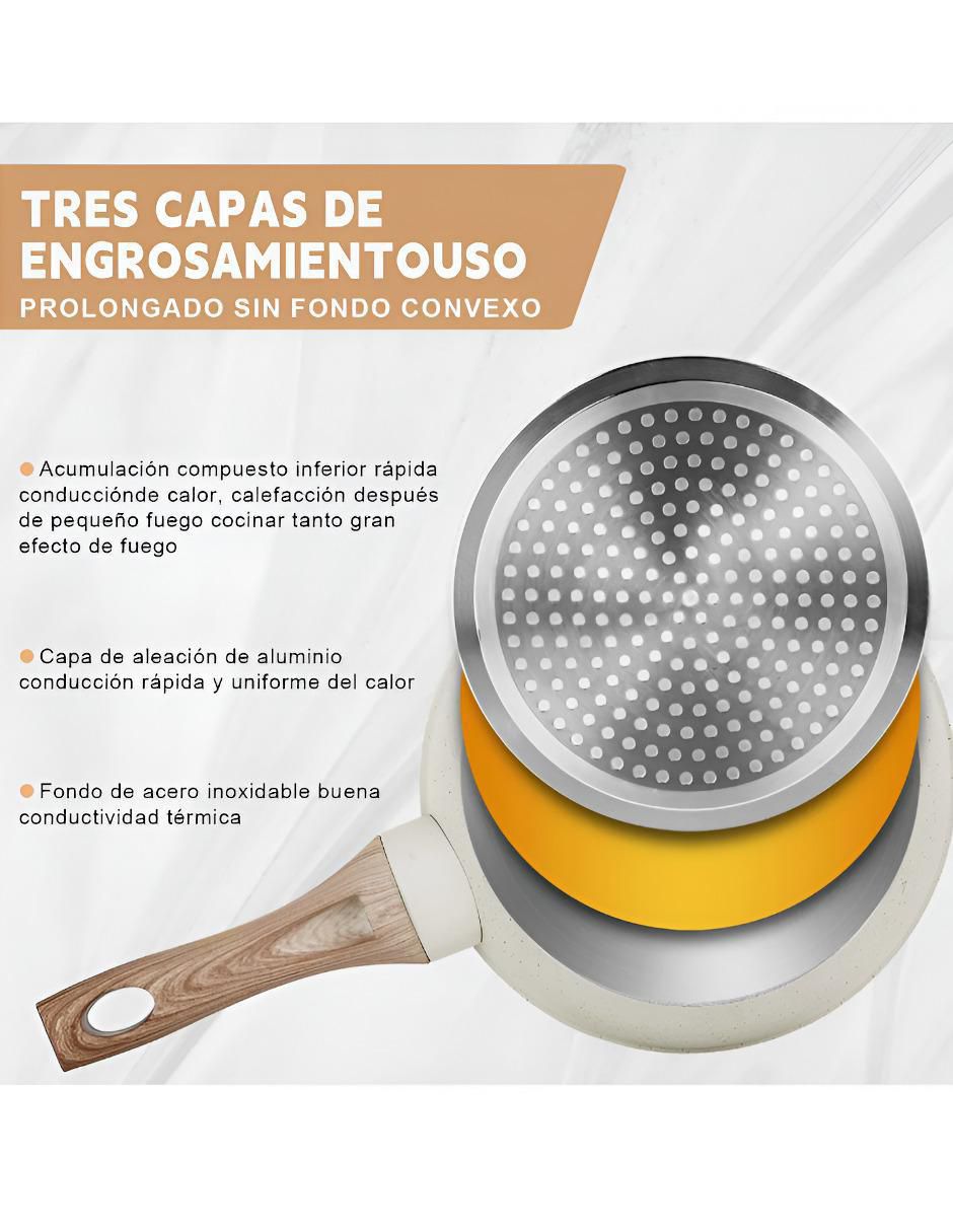 Set de sartenes de aluminio fundido 3 piezas 2