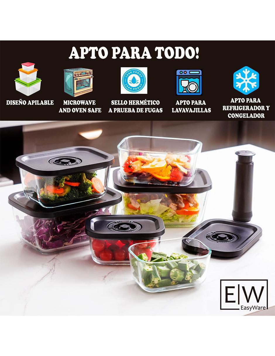 Set contenedores de vidrio 7 piezas 7