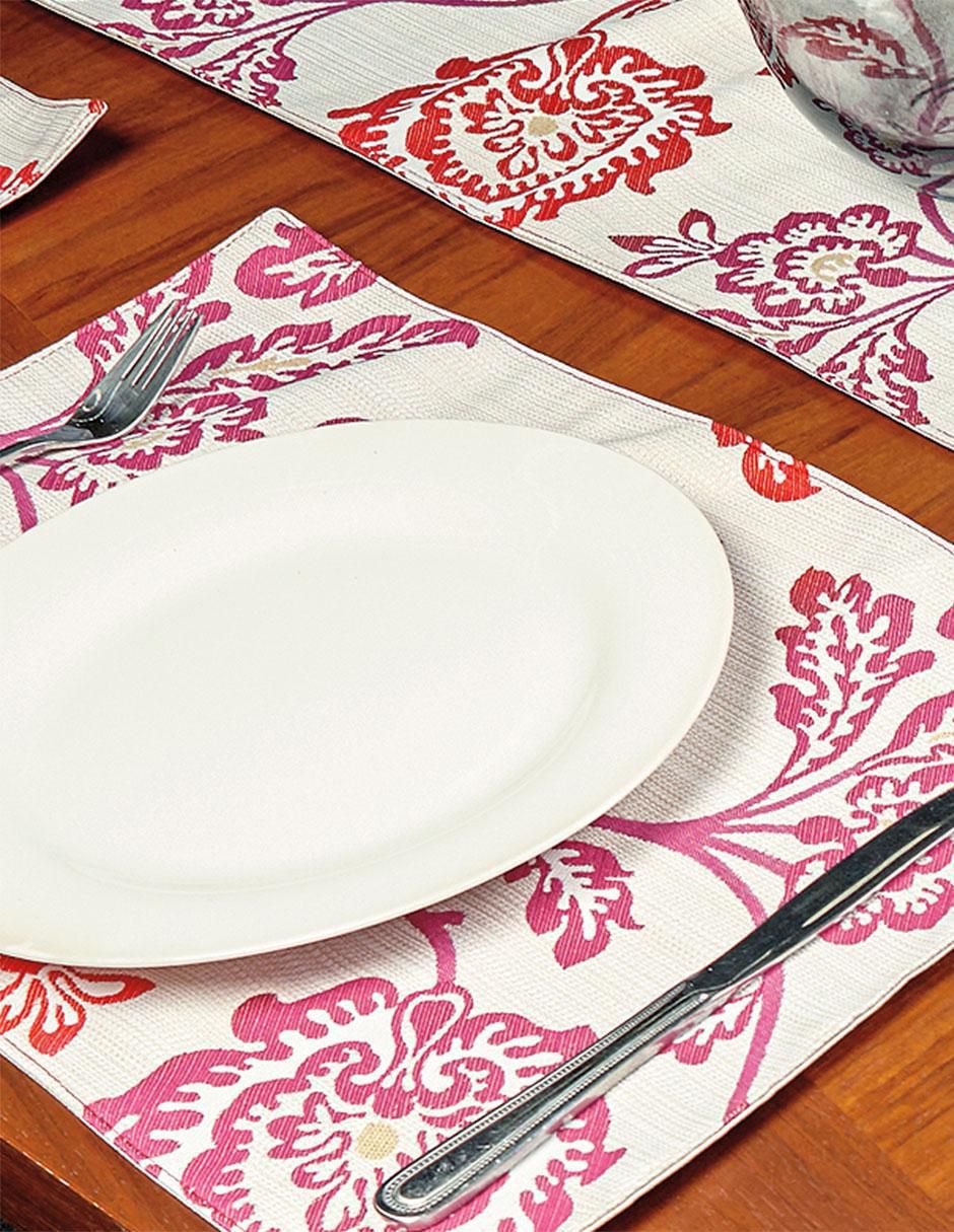Set mantel individual rectangular de poliéster Florencia 2