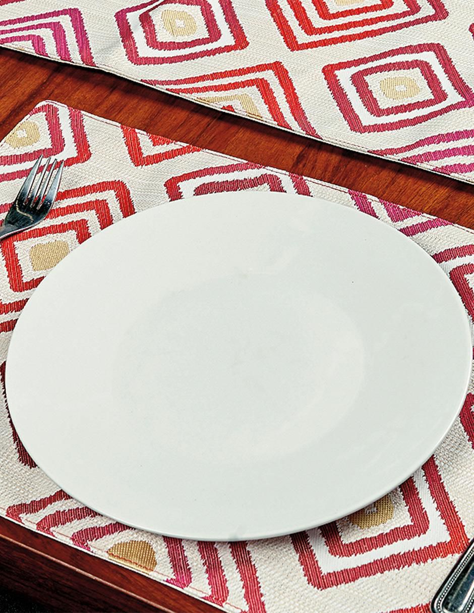 Set mantel individual rectangular de poliéster Rombos 2