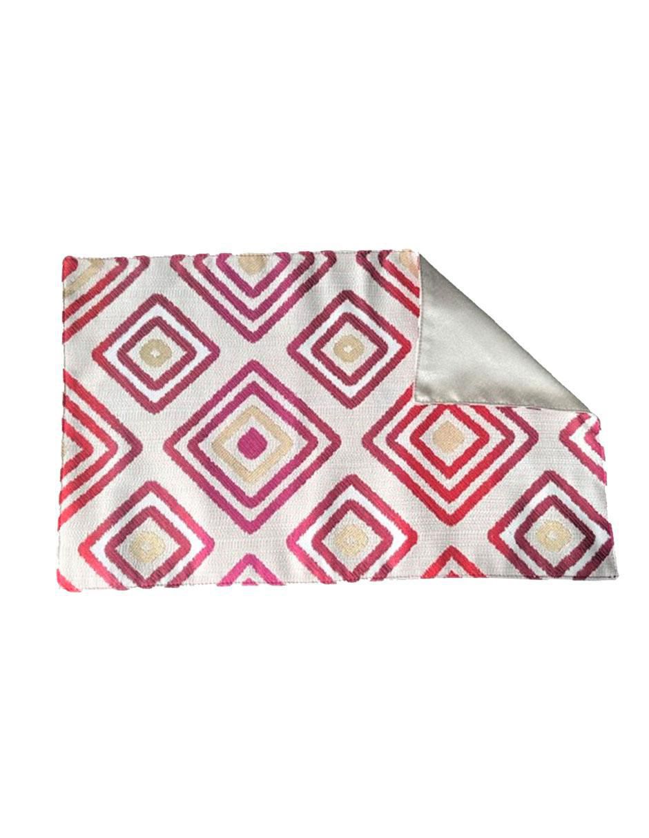 Set mantel individual rectangular de poliéster Rombos 3