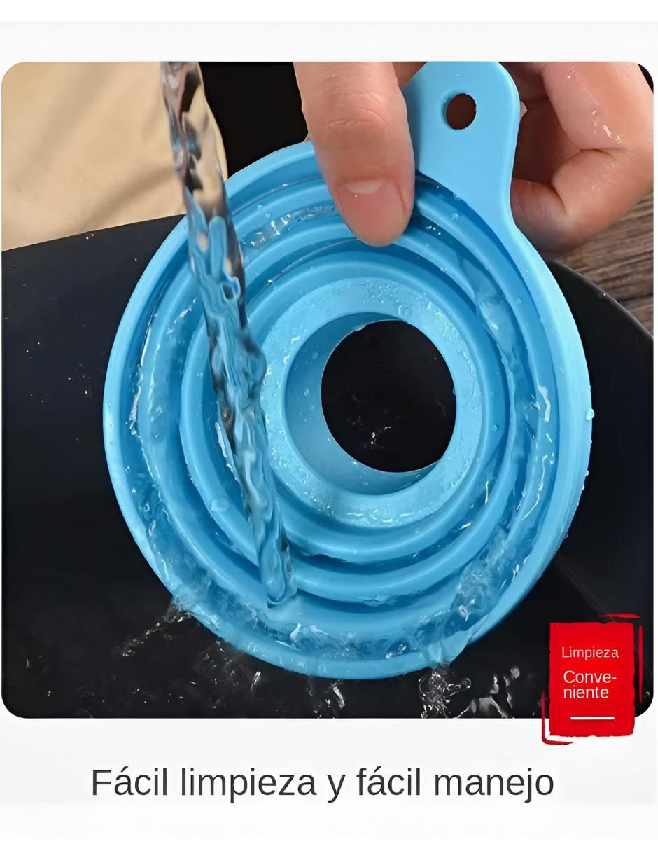 Set embudo de silicón 2