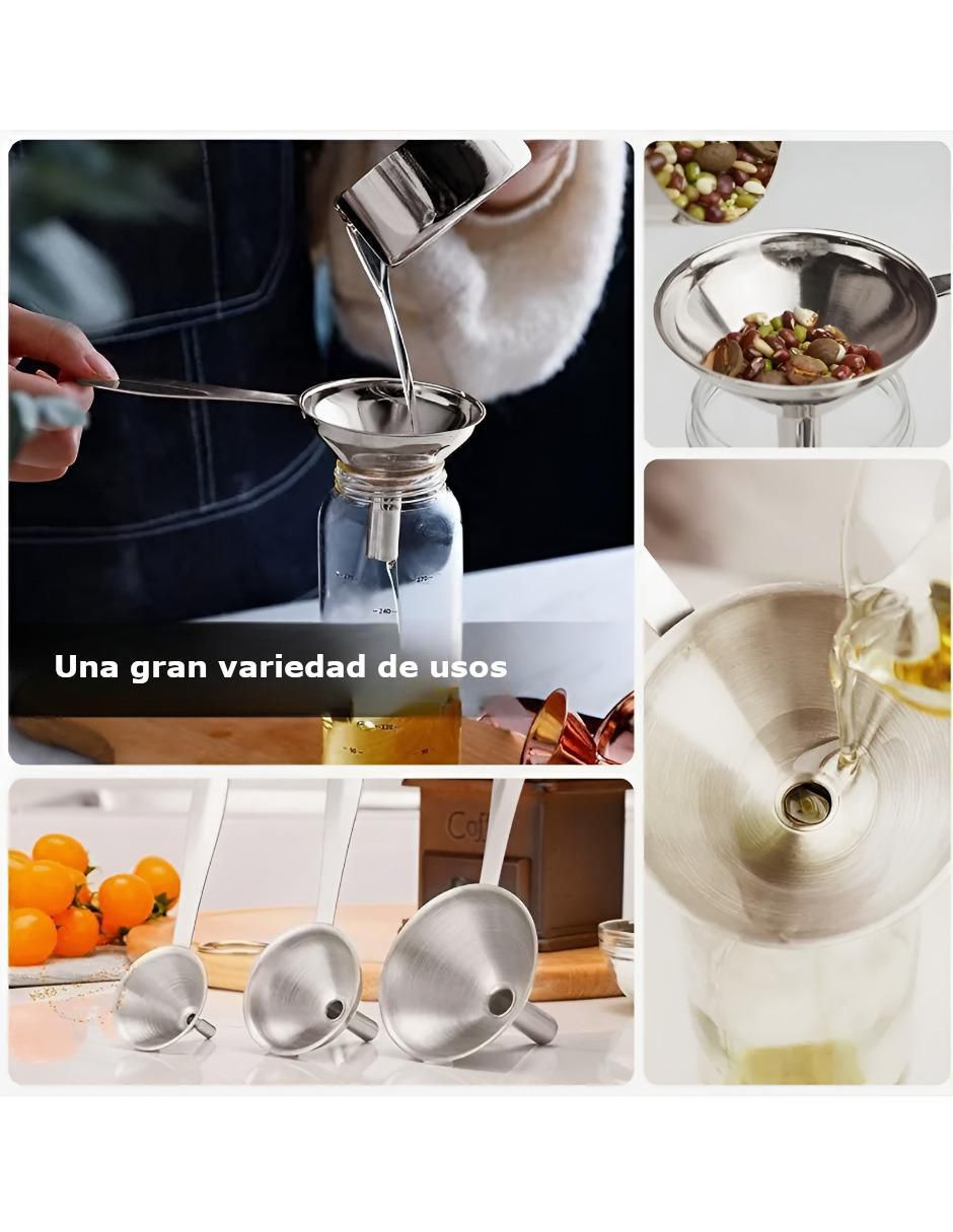 Set embudo de acero 3