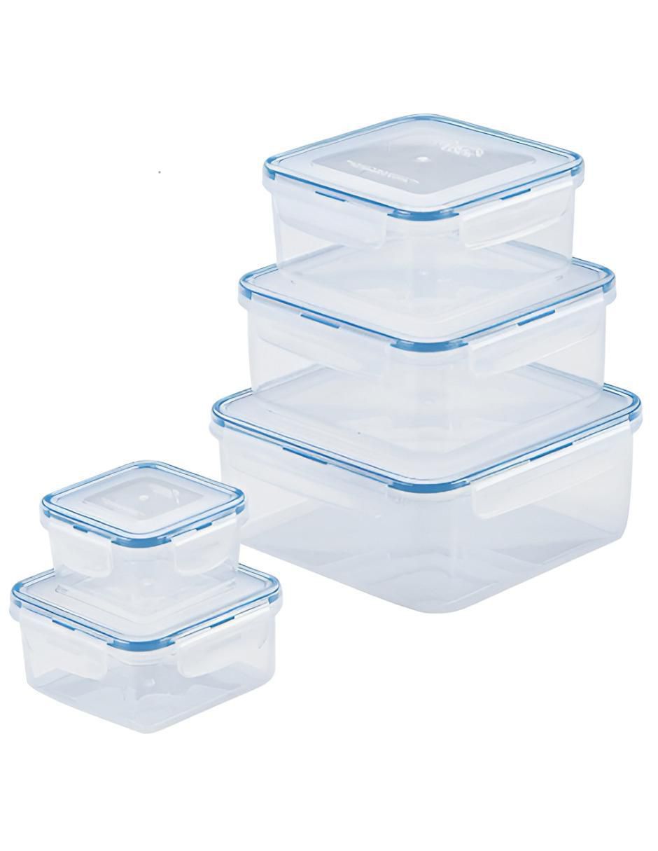 Set contenedores de plástico 5 piezas
