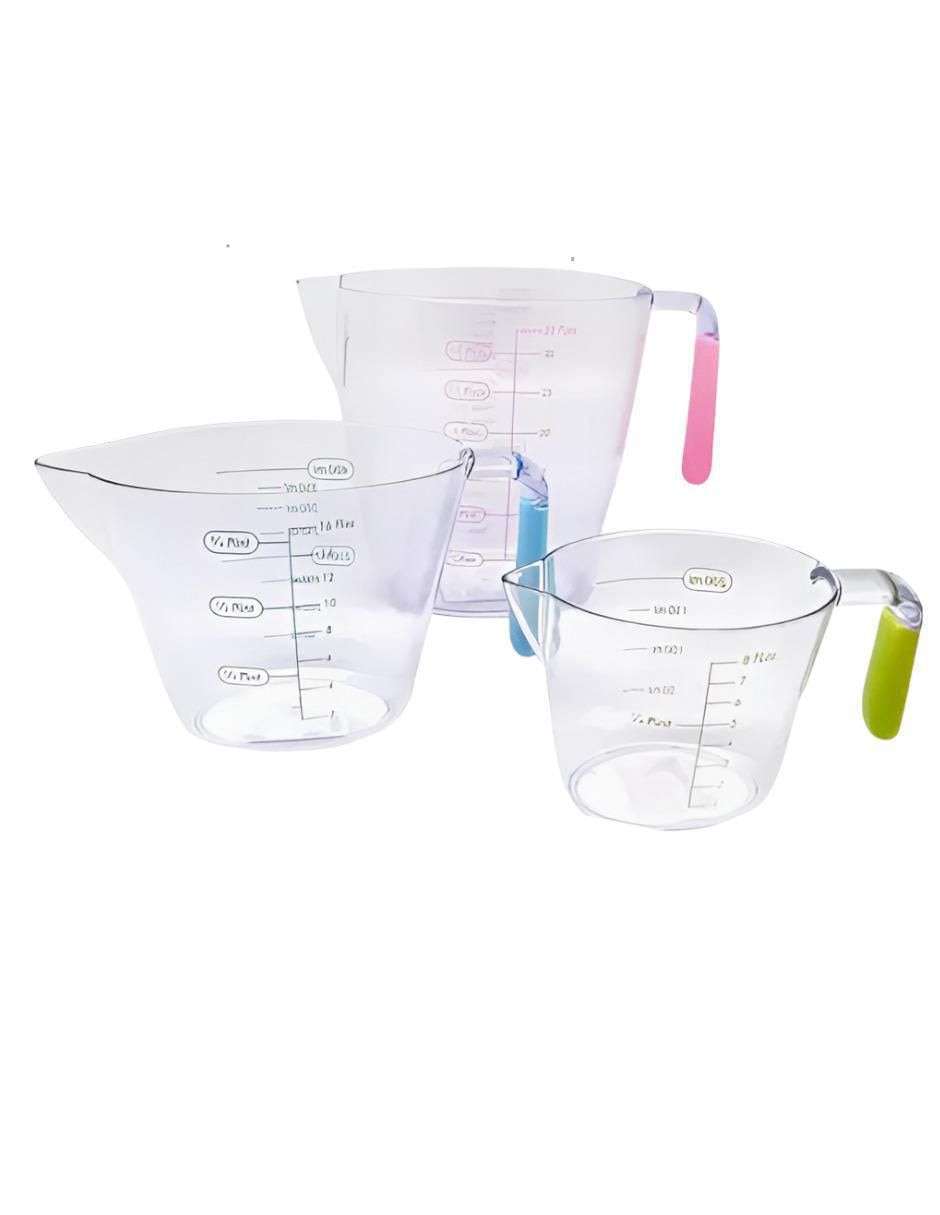 Set taza medidora de plástico 3 piezas