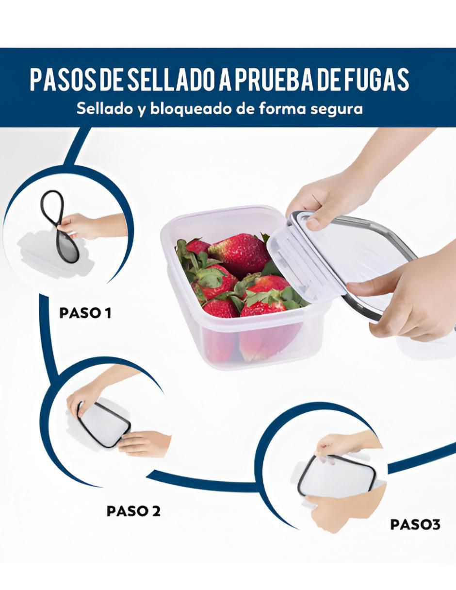 Set contenedores de plástico 12 piezas 3
