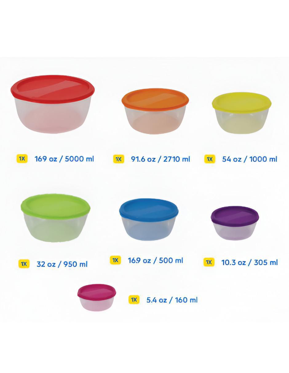 Set contenedores de plástico 7 piezas 5