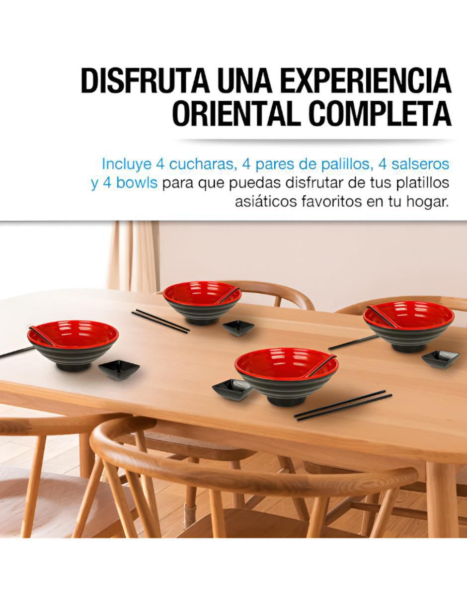 Vajilla cerrada xtllar1028 de melamina para 4 personas 3