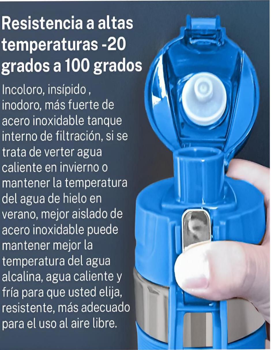 Botella de agua con tapa a prueba de derrame 650 ml 3