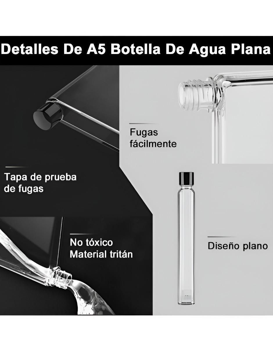 Set botella de agua con tapa rosca 750 ml 3