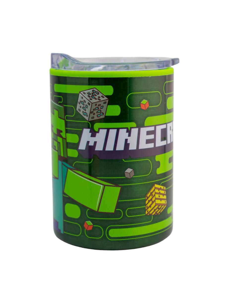 Termo de acero inoxidable Minecraft con tapa a presión 350 ml 5