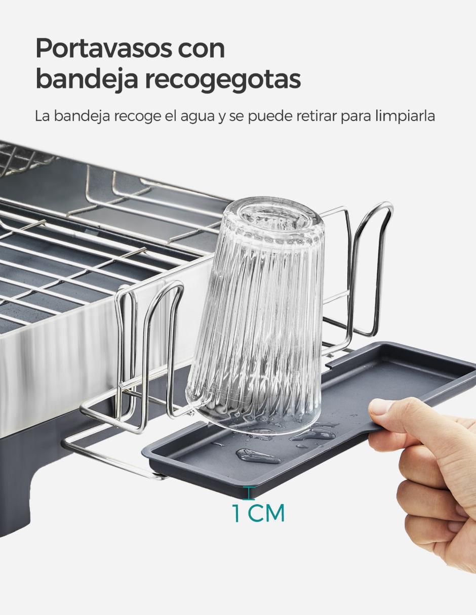 Escurridor de trastes Paxton de acero inoxidable 2