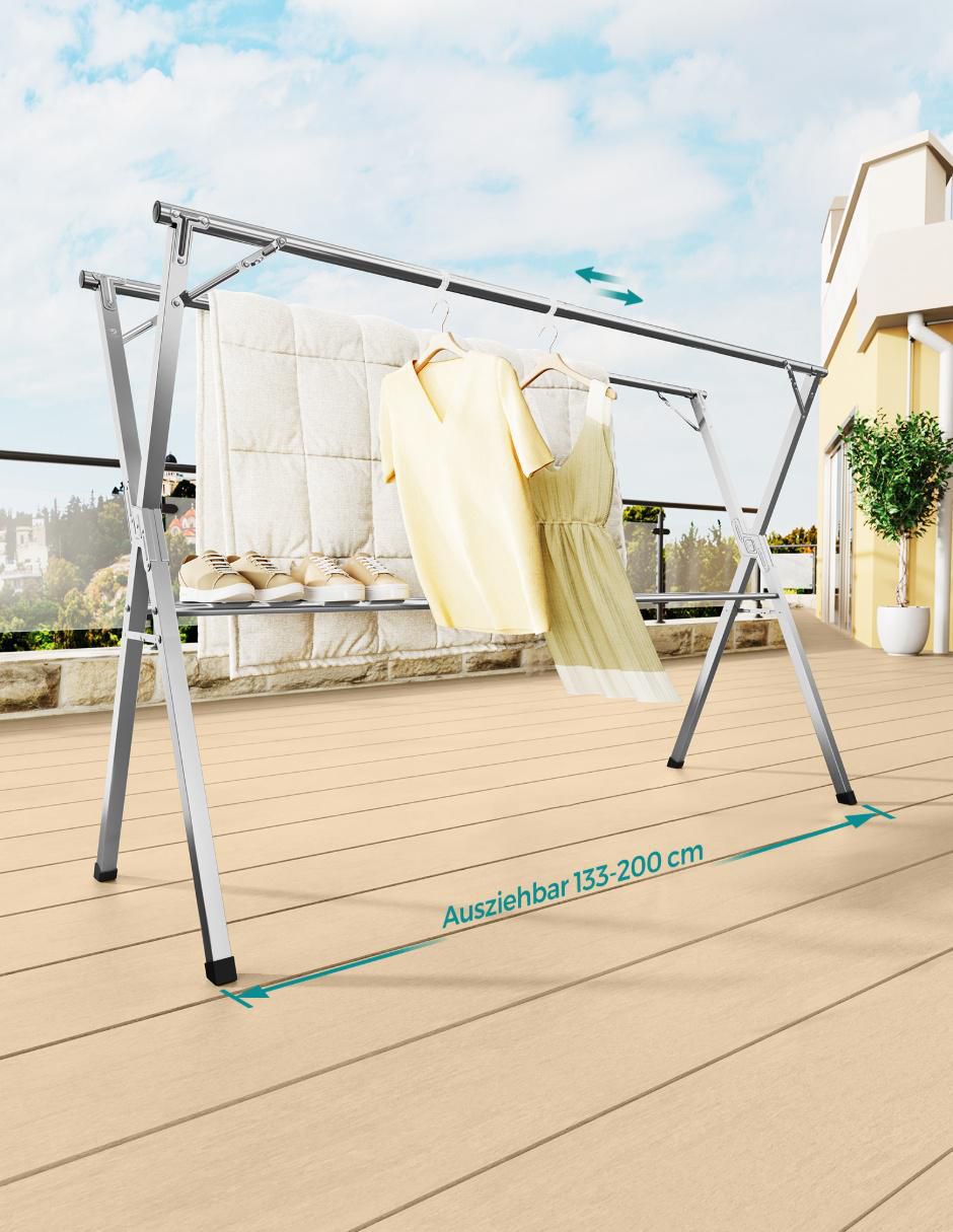 Tendedero plegable de acero inoxidable 2