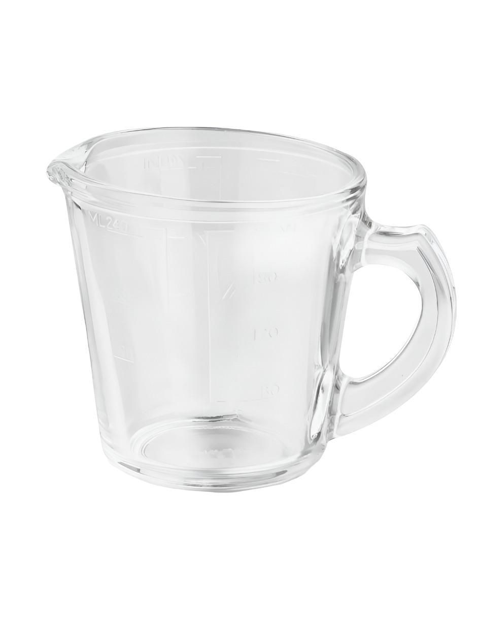 Taza medidora de vidrio