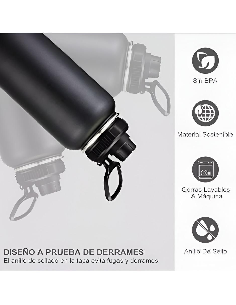 Termo de acero inoxidable con tapa rosca 1.2L 3