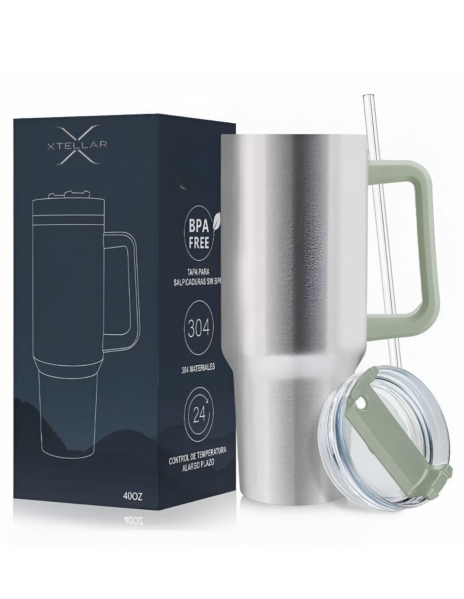 Termo de acero inoxidable con tapa push pull 1.1 L 3