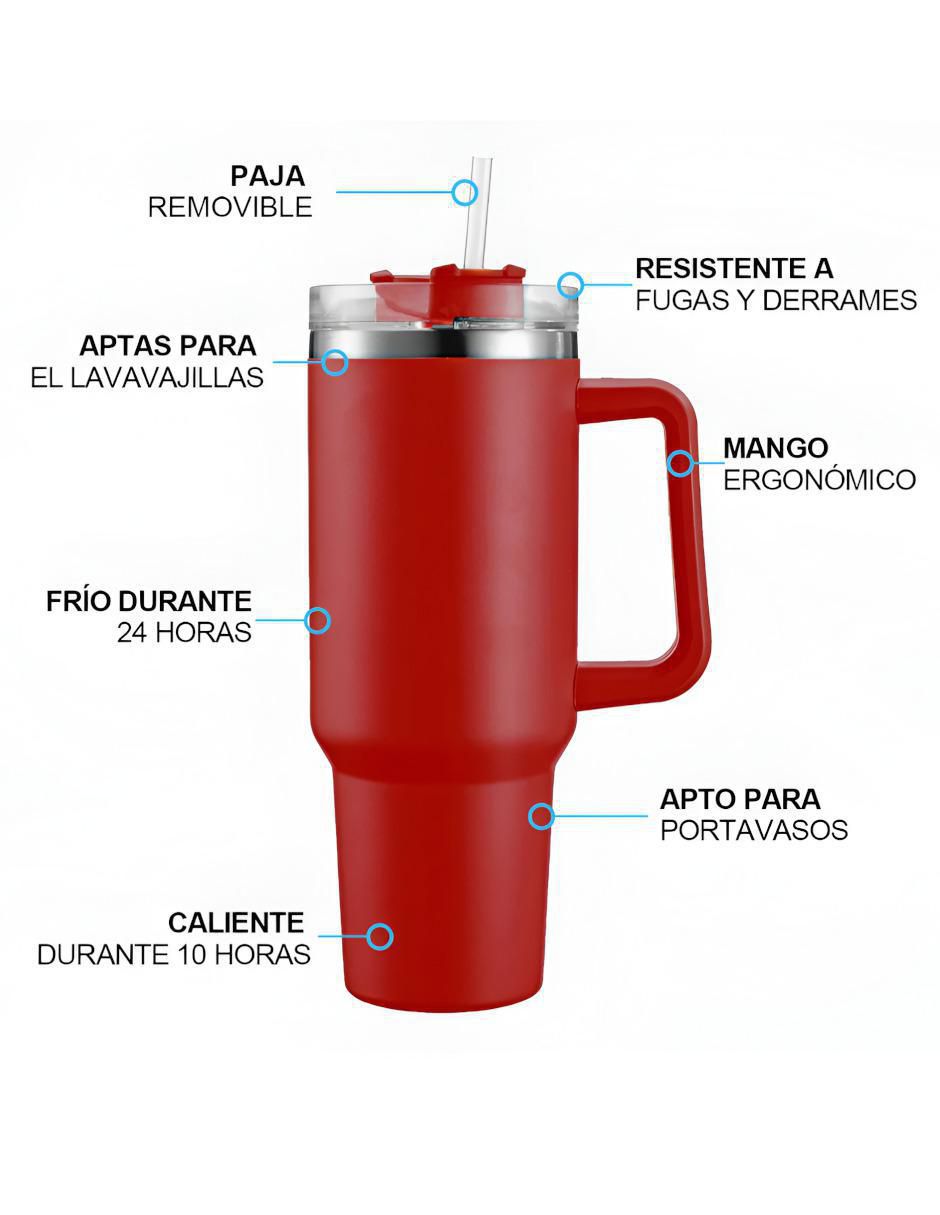 Termo de acero inoxidable con tapa push pull 1.1 L 3