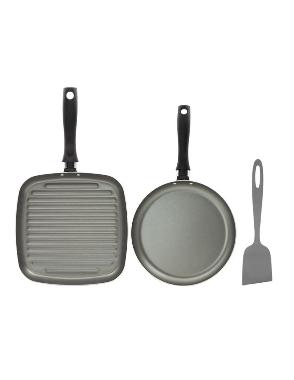 Set de sartenes de aluminio 3 piezas 1
