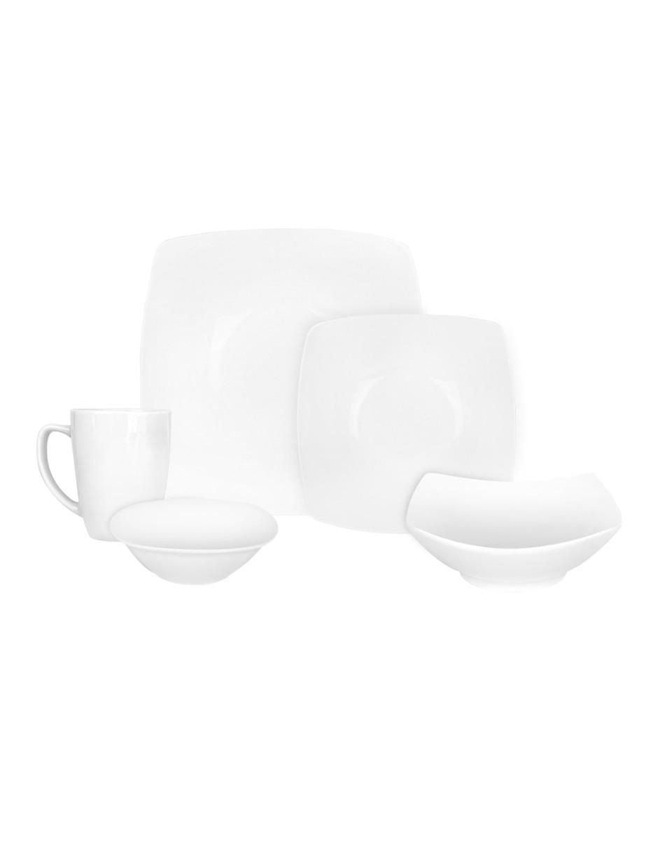 Vajilla cerrada kvadrat de cerámica para 4 personas 4