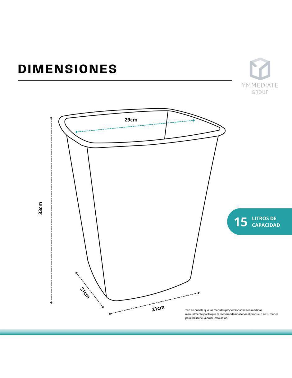 Set botes basura de plástico 6