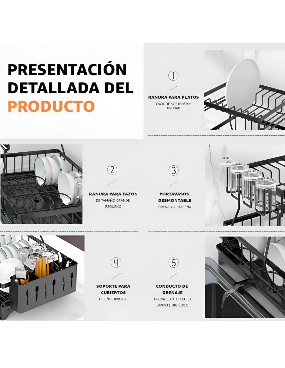 Escurridor de trastes de acero inoxidable 2