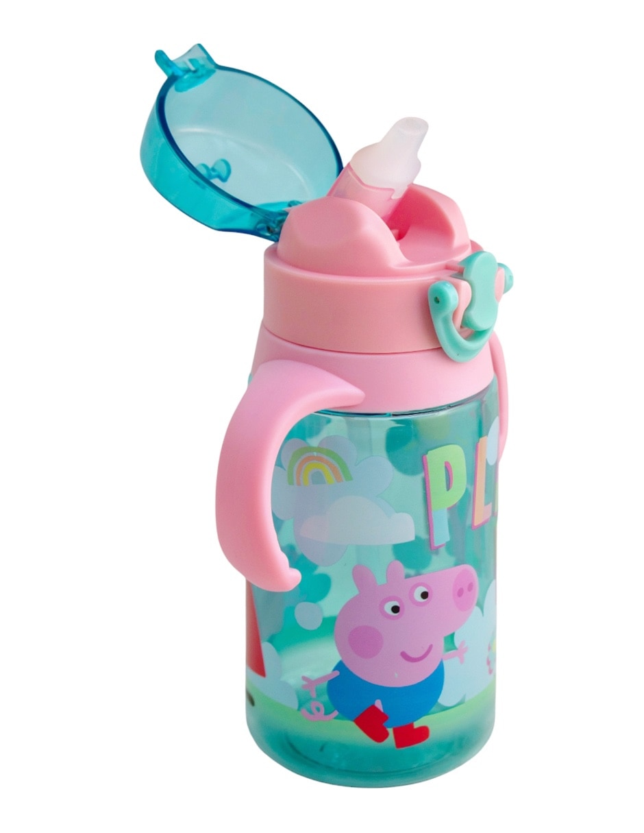 Botella de agua Peppa Pig de plástico para niña 2