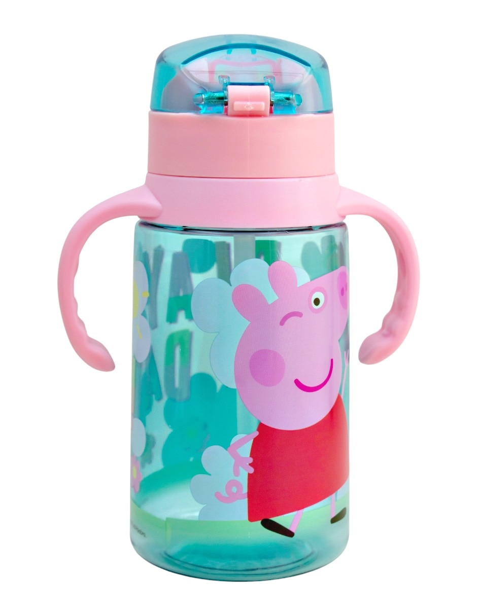Botella de agua Peppa Pig de plástico para niña 4