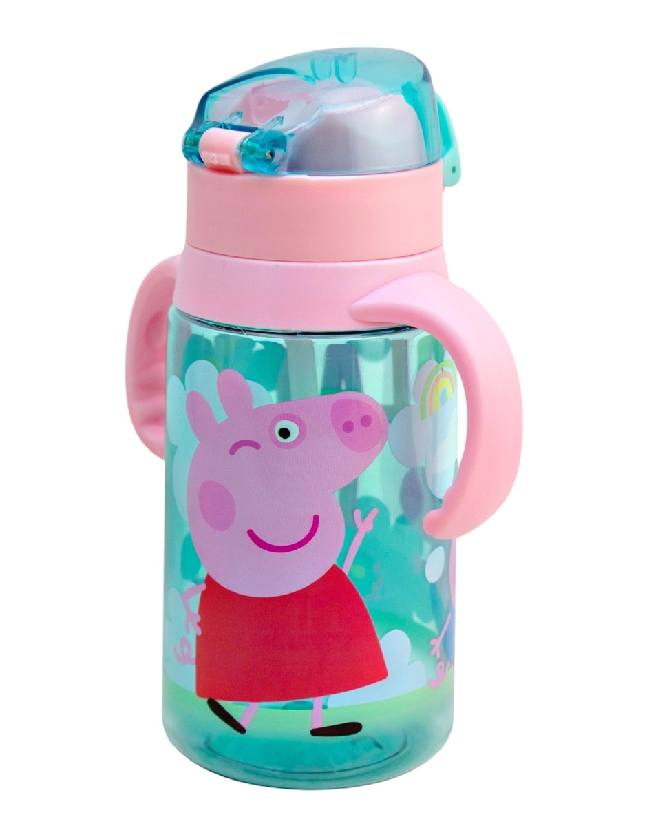 Botella de agua Peppa Pig de plástico para niña 5