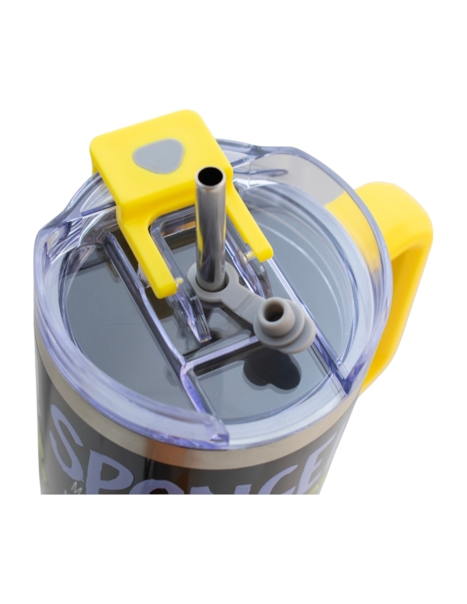 Termo de acero inoxidable Bob Esponja con tapa rosca 1.2 L 4