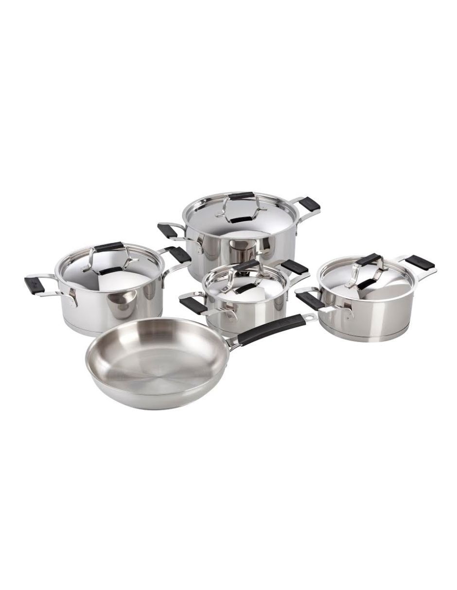 Batería de cocina Premier de acero inoxidable 9 piezas 9