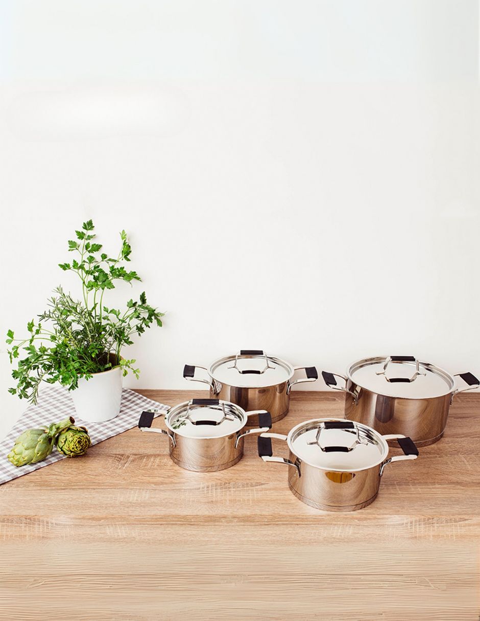 Batería de cocina Premier de acero inoxidable 9 piezas 11