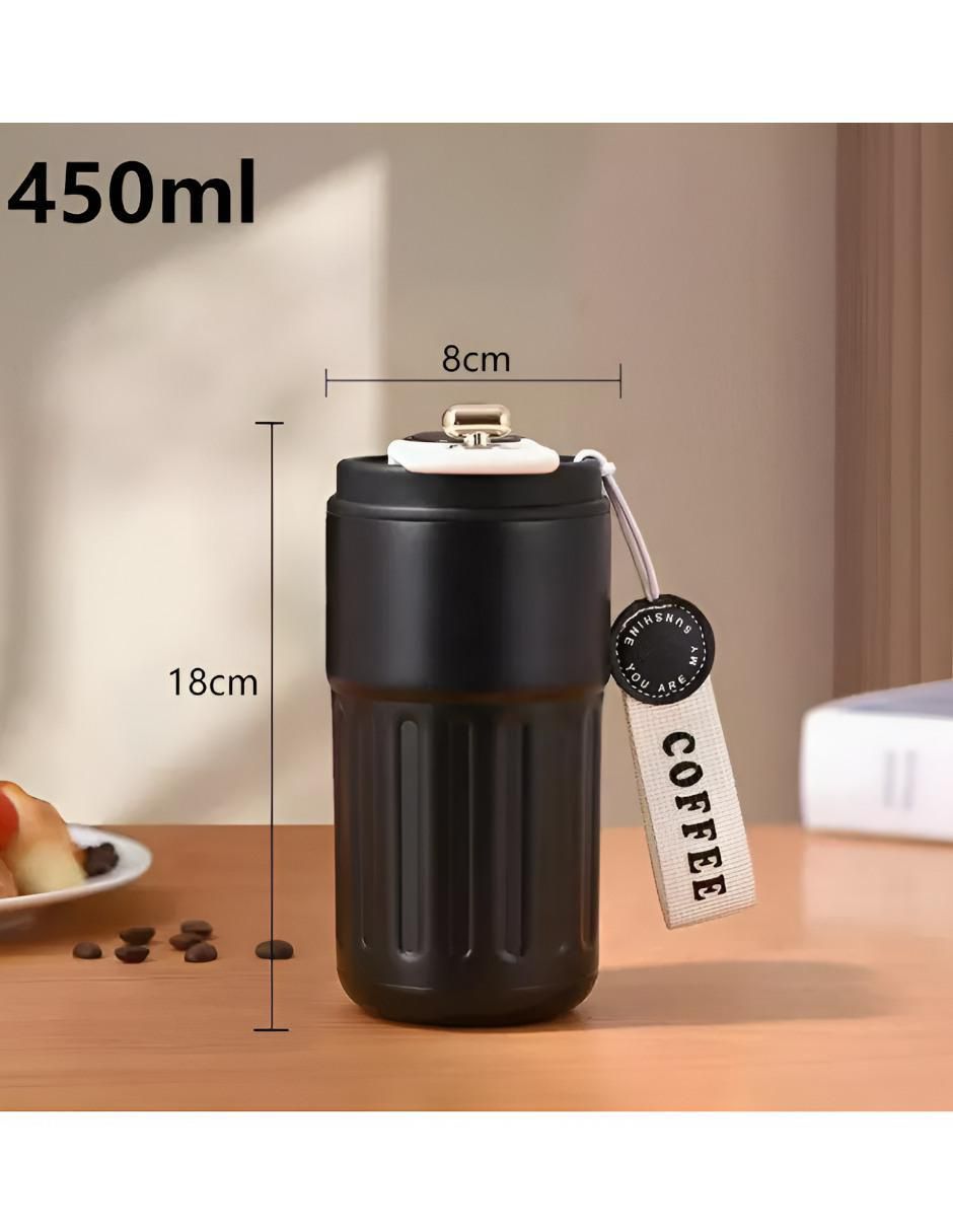 Termo de acero inoxidable con tapa rosca 450 ml 4