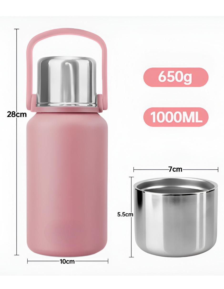 Termo de acero inoxidable con tapa rosca 1 L 4