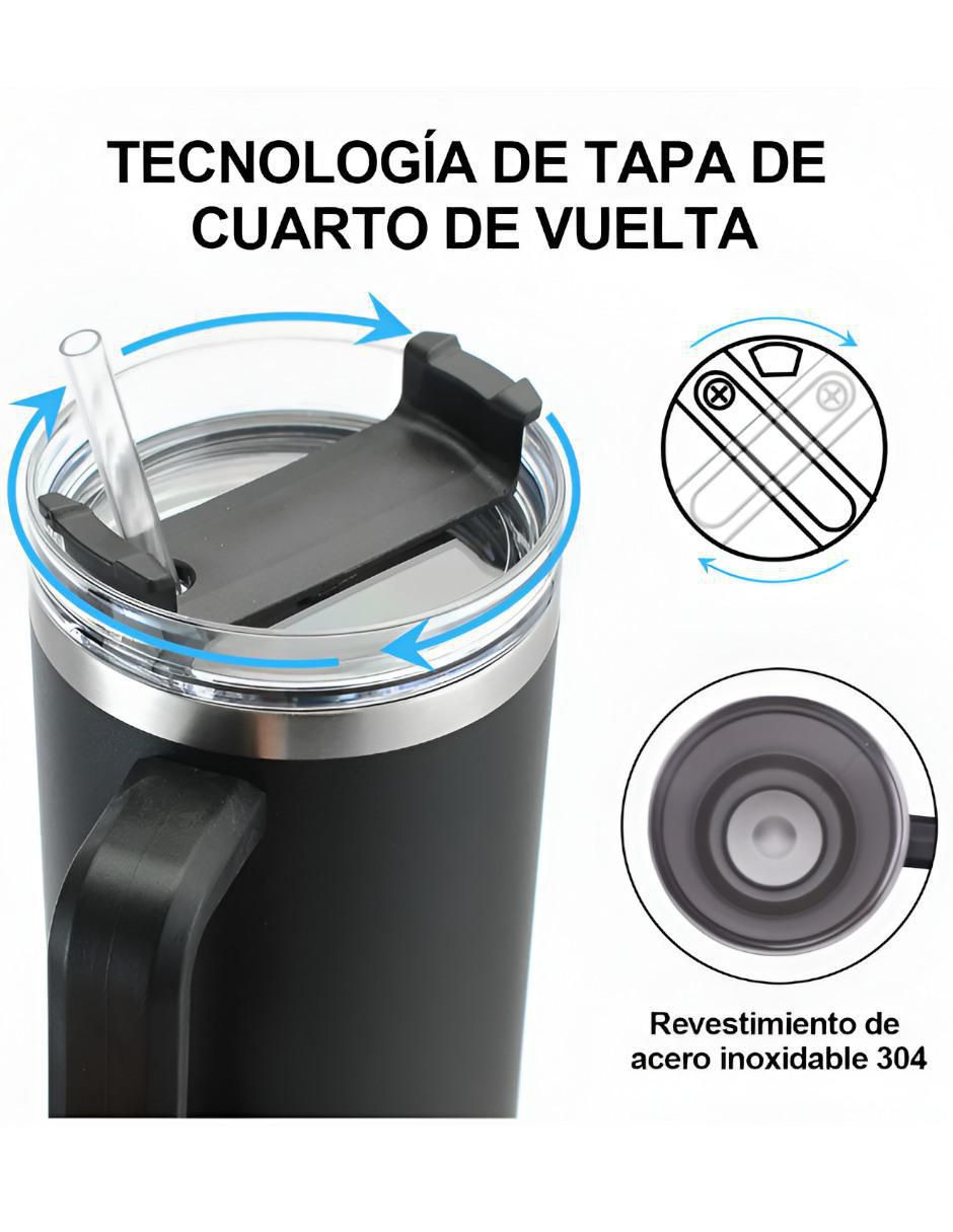 Termo de acero inoxidable con tapa push pull 1.2 L 3