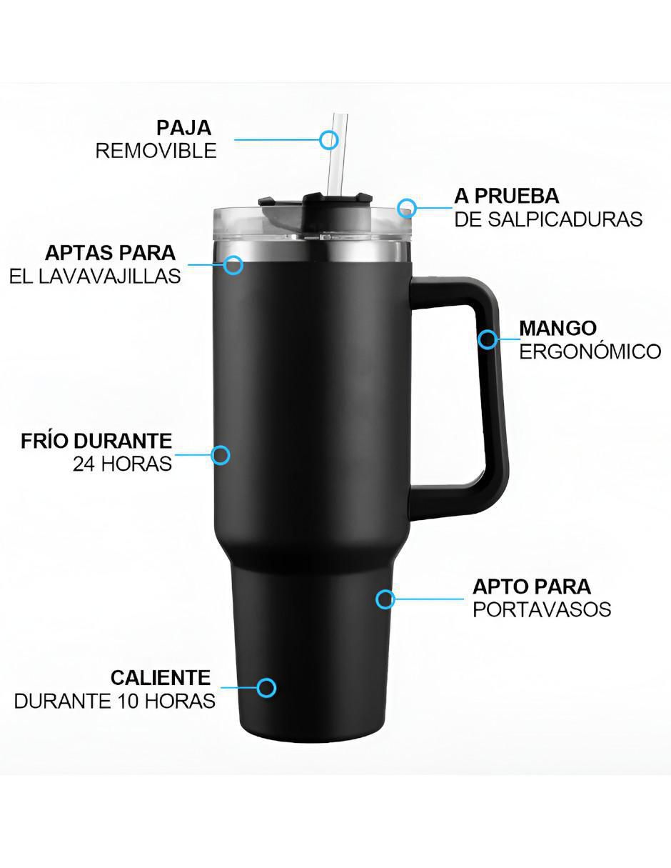 Termo de acero inoxidable con tapa push pull 1.2 L 4