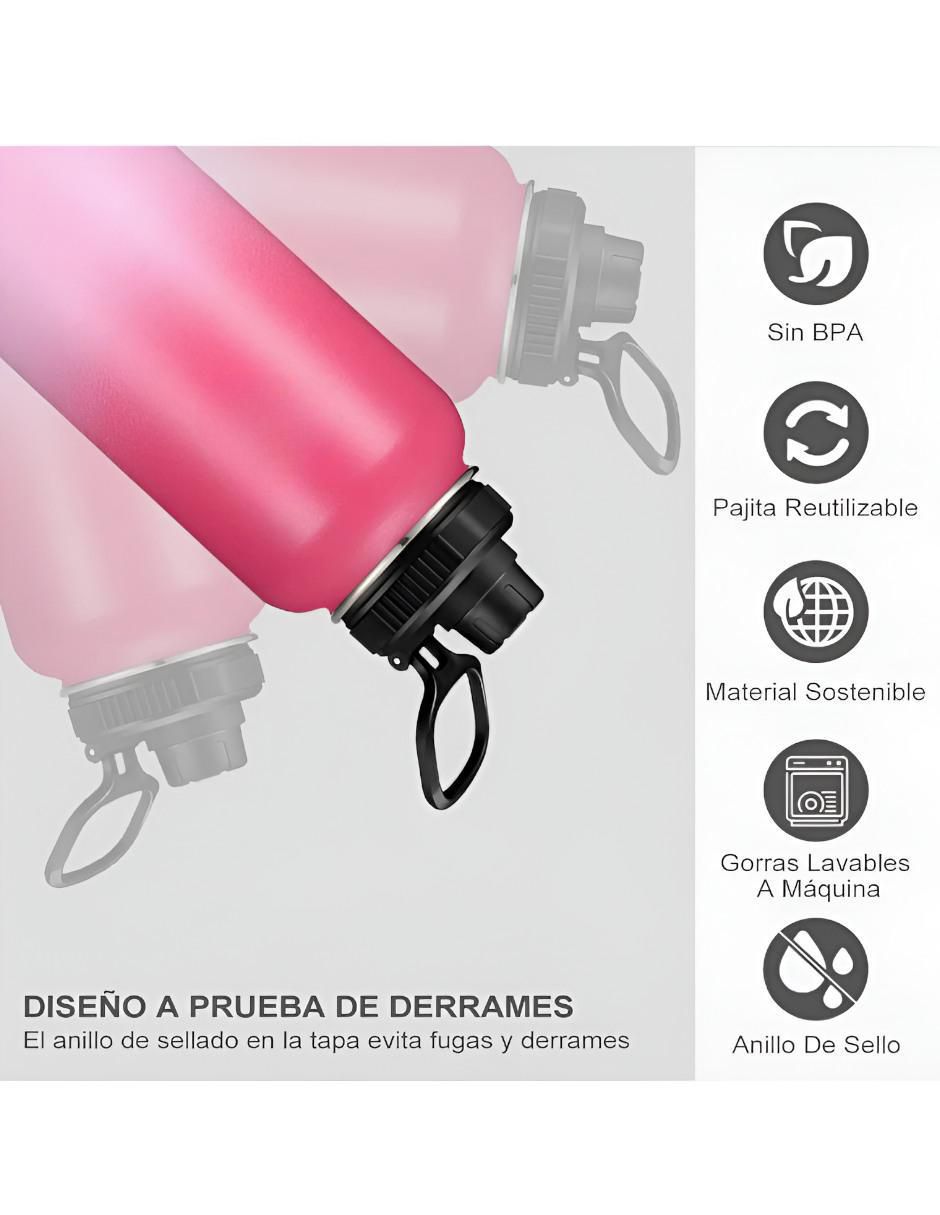 Termo de acero inoxidable con tapa rosca 1.2 l 2