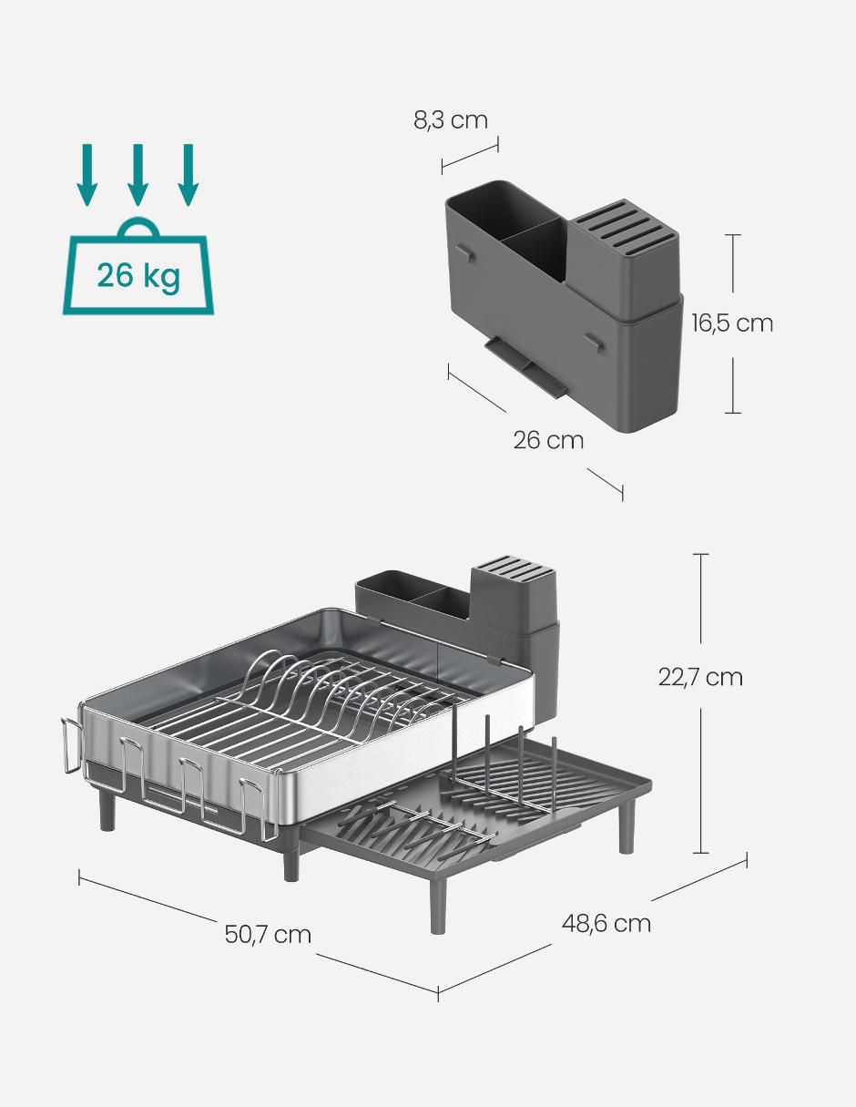 Escurridor de trastes Paxton de acero 4