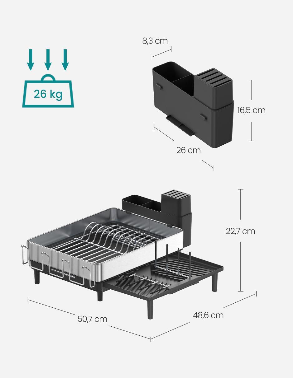 Escurridor de trastes Paxton de acero 4