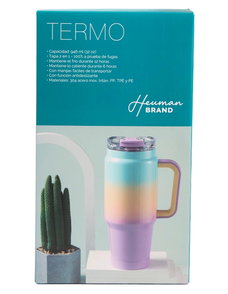 Termo de acero inoxidable con tapa rosca 946 ml 7