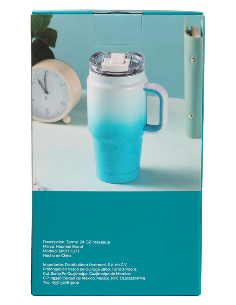 Termo de acero inoxidable con tapa rosca 709 ml 6