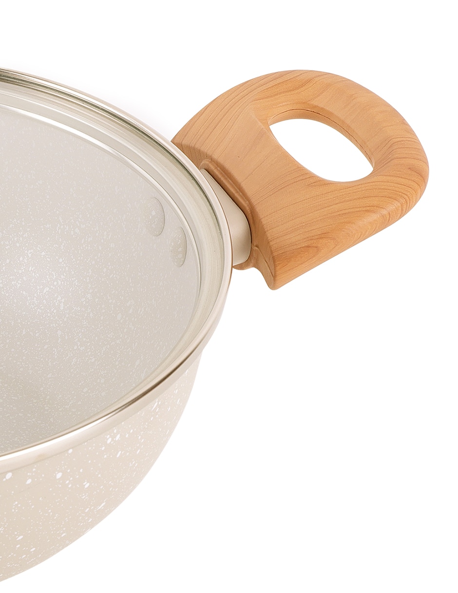 Sartén Wok con tapa de aluminio 2