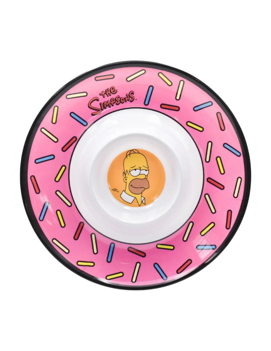 Botanero Homero Simpson de Melamina con 2 divisiones